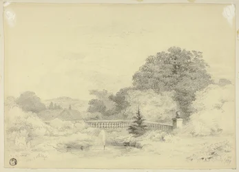 Balustrad och fontän, Saint Anne