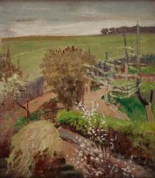 Vårlandskap från landsbygden