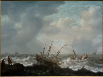 Trebefälhavare och andra fartyg på stormiga hav