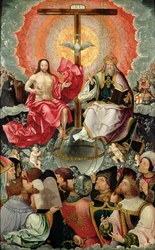 Central panel of Triptych with Adoration of the Trinity, 1523  (see 242037, 242038, 242039)