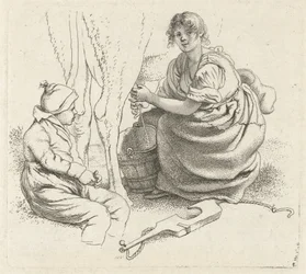 Mjölkande kvinna Studietryck / Etudes gravées (serietitel)