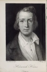 Porträtt av poeten Heinrich Heine 1797-1856, 1850