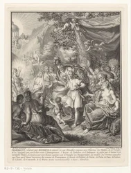 Allegorisk framställning med Telemachos och Minerva Titelsida för: François de Fénelon, Les avantures de Telemaque, 1734