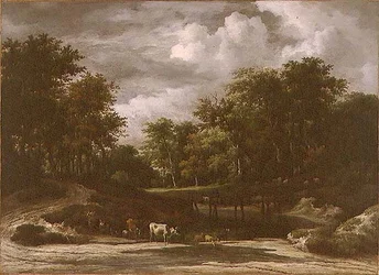 A Woodland Landscape (olja på duk)