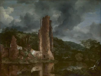 Landskap med ruinerna av slottet Egmond, 1650-55