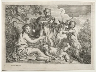 Jupiter fick näring av geten Almathea, 1652.