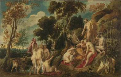Marsyas illa behandlad av muserna, 1630-1640