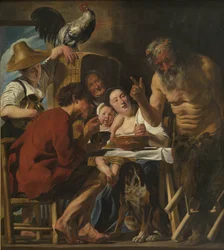 Satyr och bondefamilj
