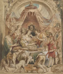 Antonius och Kleopatras bankett, 1600-talet.