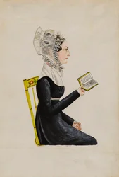 Porträtt av Elizabeth Sweitzer Musser, ca. 1826.
