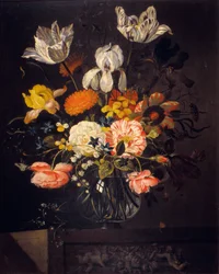 Stillbildsliv med blommor