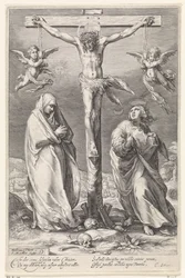 Kristus på korset, med Johannes och Maria