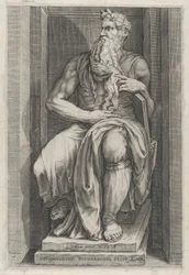 Spegel av romersk storhet: Moses efter skulpturen av Michelangelo, 1500-talet..., 1500-talet.