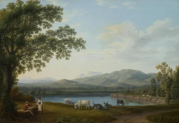 Utsikt över Sele och massivet Monti Alburni

Originaltitel Blick auf den Sele und das Massiv der Monti Alburni