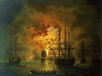 Den turkiska flottans förstörelse i Çeşmebukten, 1772