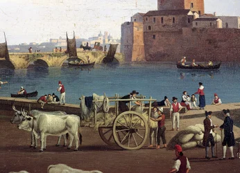 Utsikt över hamnen i Taranto, av Philippe Hackert (1737-1807)
