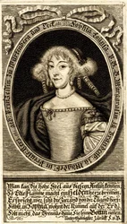 Porträtt av Sophie Louise av Württemberg-Stuttgart 1642-1702, markgrevin av..., 1672.