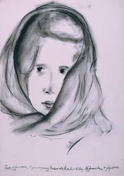 Zarghoona, Panshir Valley, Afghanistan, 4 juli 2002 (kol på papper)