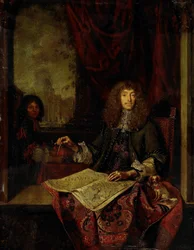 Porträtt av Carel Quina (1622-89), riddare av den heliga graven och Amsterdam-född upptäcktsresande i Asien
