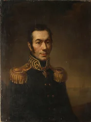 Porträtt av författaren Platon Yakovlevich Gamaleya 1766-1817, 1821