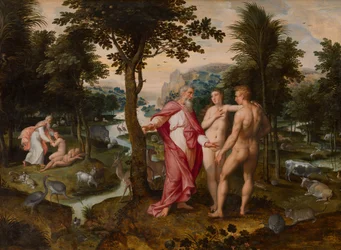 Edens lustgård (olja på panel)