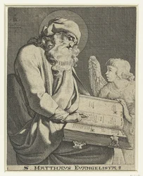 Evangelist Mattheüs S. Matthaeus Evangelista (titel på objekt)