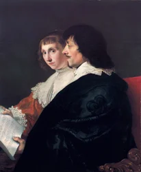 Dubbelporträtt av Constantijn Huygens (1596-1687) och Suzanna van Baerle (1599-1637)
