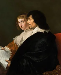 Dubbelporträtt av Constantijn Huygens (1596-1687) och Suzanna van Baerle (1599-1637)