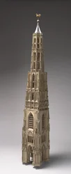 Modell av det ofullbordade tornet på Nieuwe Kerk