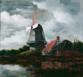 Landskap med bondgård och väderkvarn