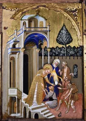 Lucia ger allmosa, c.1410.