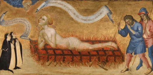 Saint Lawrences martyrskap, med två benediktinska nunnor