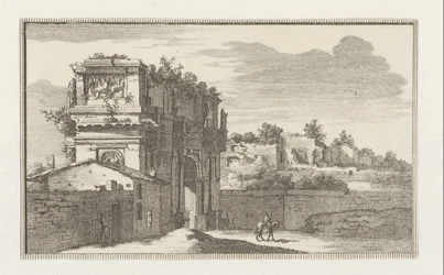Konstantins båge i Rom Utsikt över Rom (serietitel) La Galerie agreable du mond (...) divisée en LXVI tomes...Cette partie comprend le Rome moderne (serietitel) Magesyn der Italiaense-byggnader (serietitel)