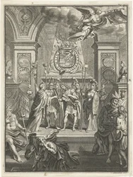 Maria Stuart överlämnar William III till kommandostaben