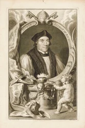 John Fisher, biskop av Rochester, ca 1760 (gravyr)