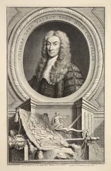Porträtt av Charles, Lord Talbot, illustration från "Heads of Illustrious Persons of Great Britain", utgiven av Knapton, London 1742.