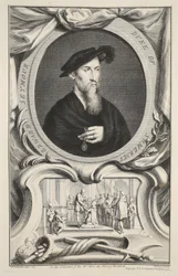 Porträtt av Edward Seymour, hertig av Somerset, illustration från "Heads of Illustrious Persons of Great Britain", pub. av Knapton, London 1742