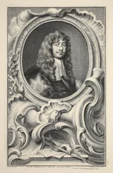 Porträtt av Henry Bennet, Earl of Arlington, illustration från "Heads of Illustrious Persons of Great Britain", pub. av Knapton, London 1742