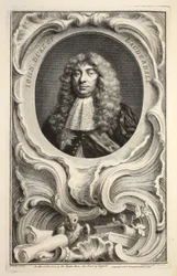 Porträtt av John, hertig av Lauderdale, illustration från "Heads of Illustrious Persons of Great Britain", pub. av Knapton, London 1742