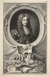 Porträtt av Laurence Hyde, Earl of Rochester, illustration från "Heads of Illustrious Persons of Great Britain", pub. av Knapton, London 1742