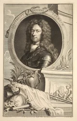 Porträtt av generallöjtnant Talmash, illustration från "Heads of Illustrious Persons of Great Britain", pub. av Knapton, London 1742