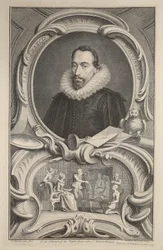 Porträtt av Sir Francis Walsingham, illustration från "Heads of Illustrious Persons of Great Britain", pub. av Knapton, London 1742