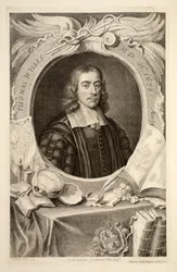 Porträtt av Thomas Willis, M.D., illustration från "Heads of Illustrious Persons of Great Britain", utgiven av Knapton, London 1742.