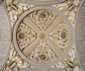 Detalj av taket i Sansovino Gallery, Venedig, ca 1537 (sten)