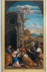 Tillbedjan av Magi i närvaro av Saint Helen