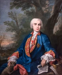 Kastraten Carlo Broschi, känd som Il Farinelli, ca 1752 (olja på duk)