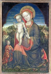 Ödmjukhetens Madonna älskad av Leonello d