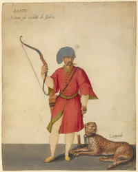 En Azappo-bågskytt med en gepard