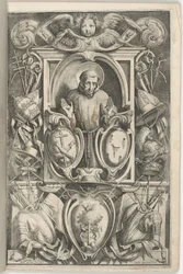 Frontispice med porträtt av Saint Francis