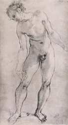 Studie av en mansfigur till altartavlan «Nedtagandet från korset» i Cappella Capponi, Santa Felicita, Florens, 1525-27